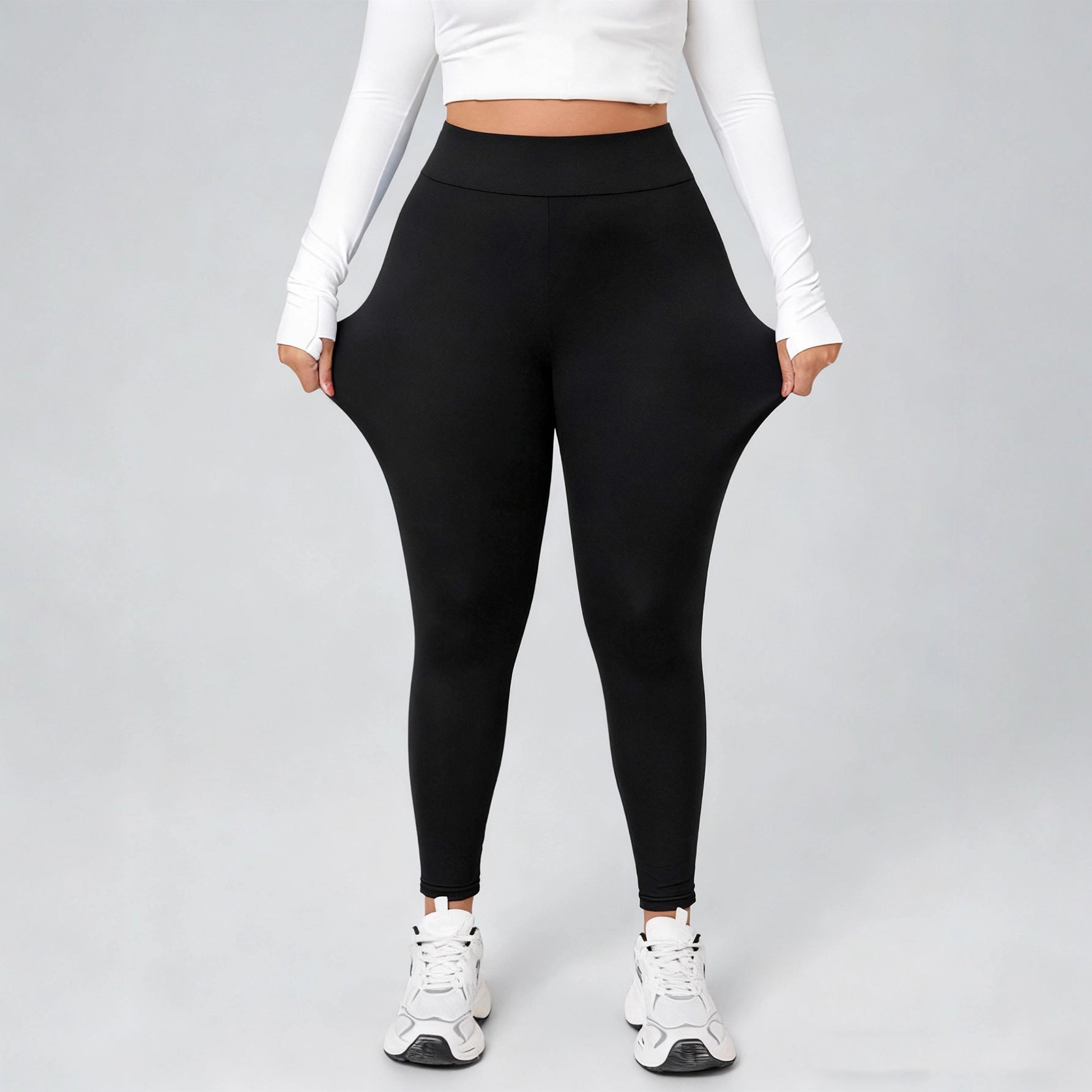 Schwarze Slim-Fit Leggings für Damen