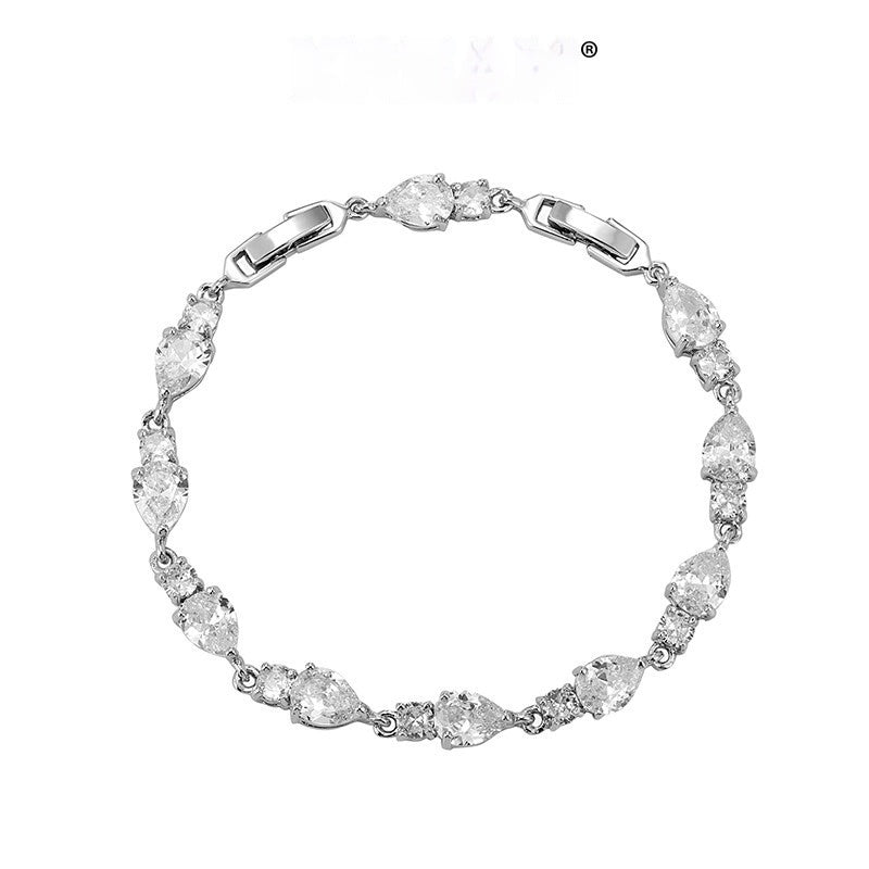 Farbig besetztes Diamant-Tennisarmband – Bild 2 | LuxeStyle