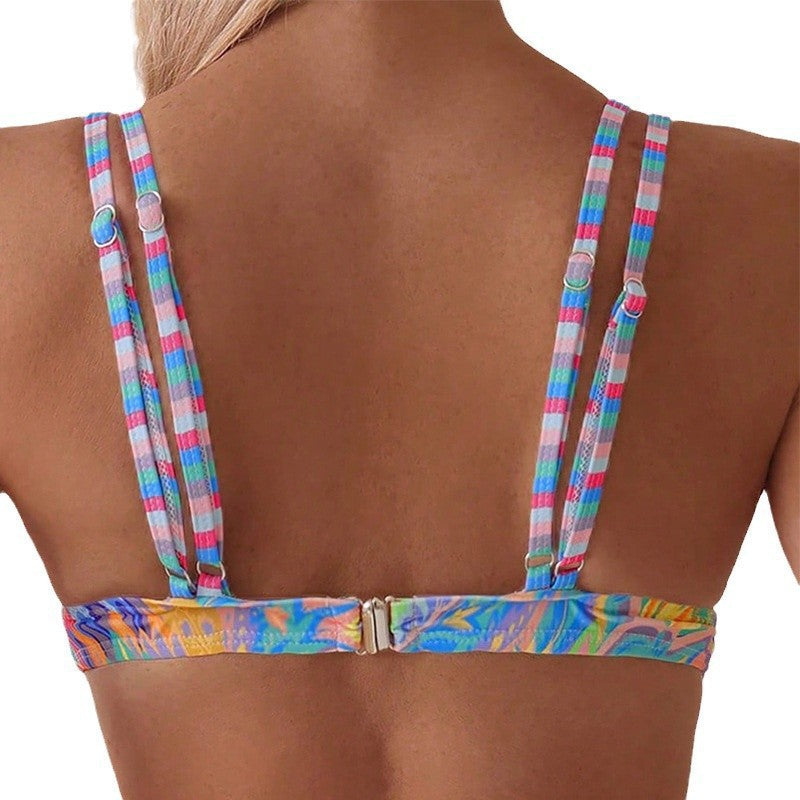 Bikini-Set mit Print-Trägern