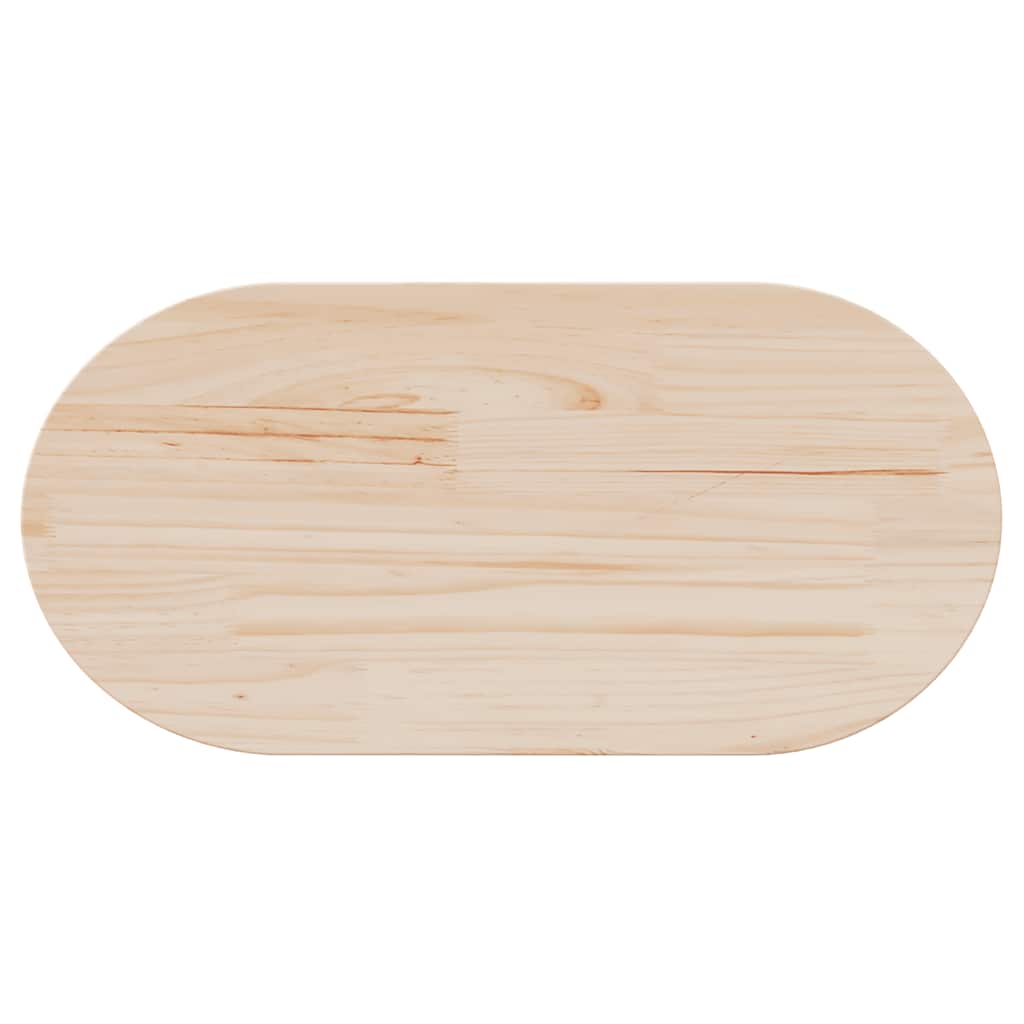 Ovale Tischplatte aus Kiefernholz (60x30 cm)
