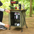 Faltbarer Outdoor Campingschrank mit Tisch