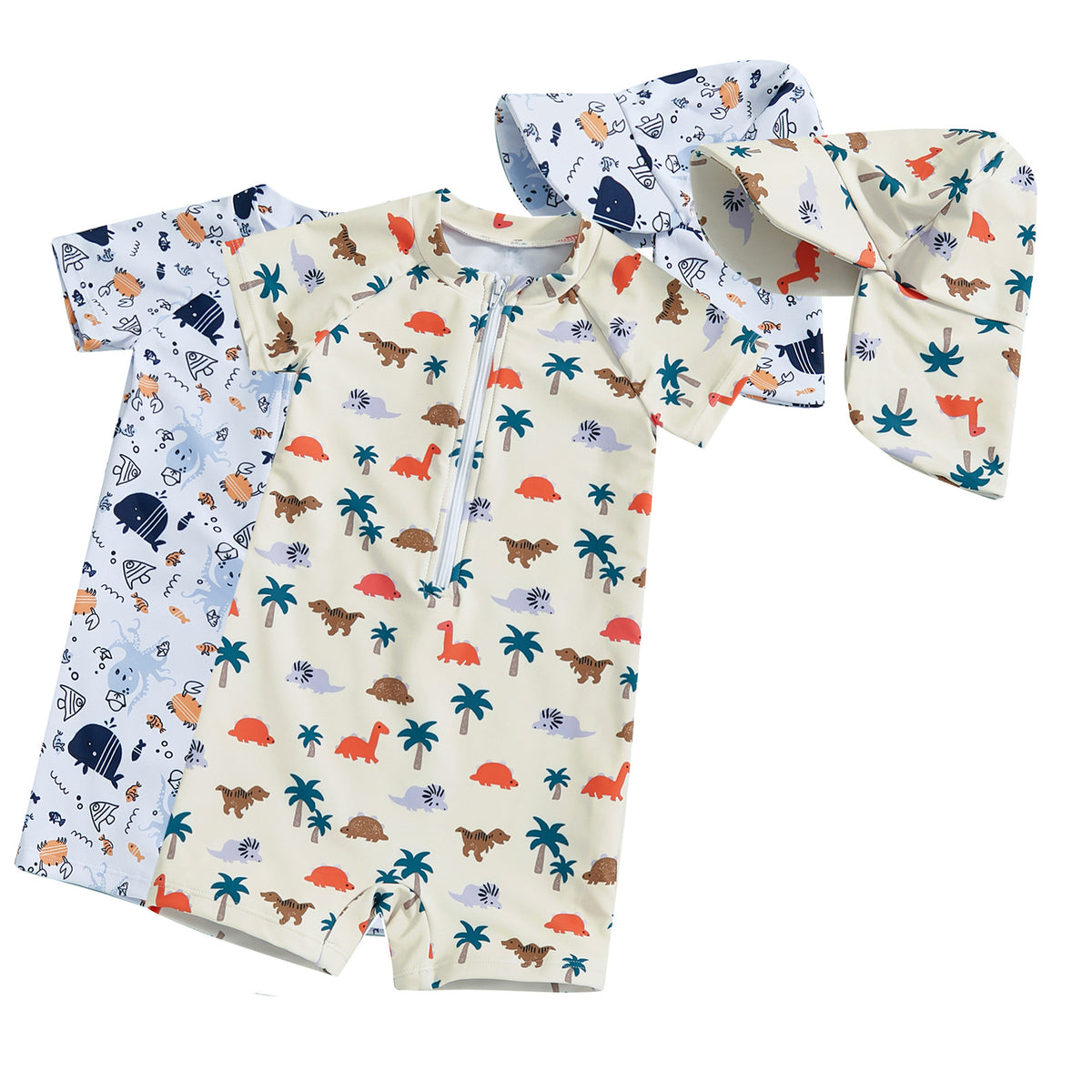 Kurzarm Badeanzug mit Druck – Bild 3 | LuxeStyle