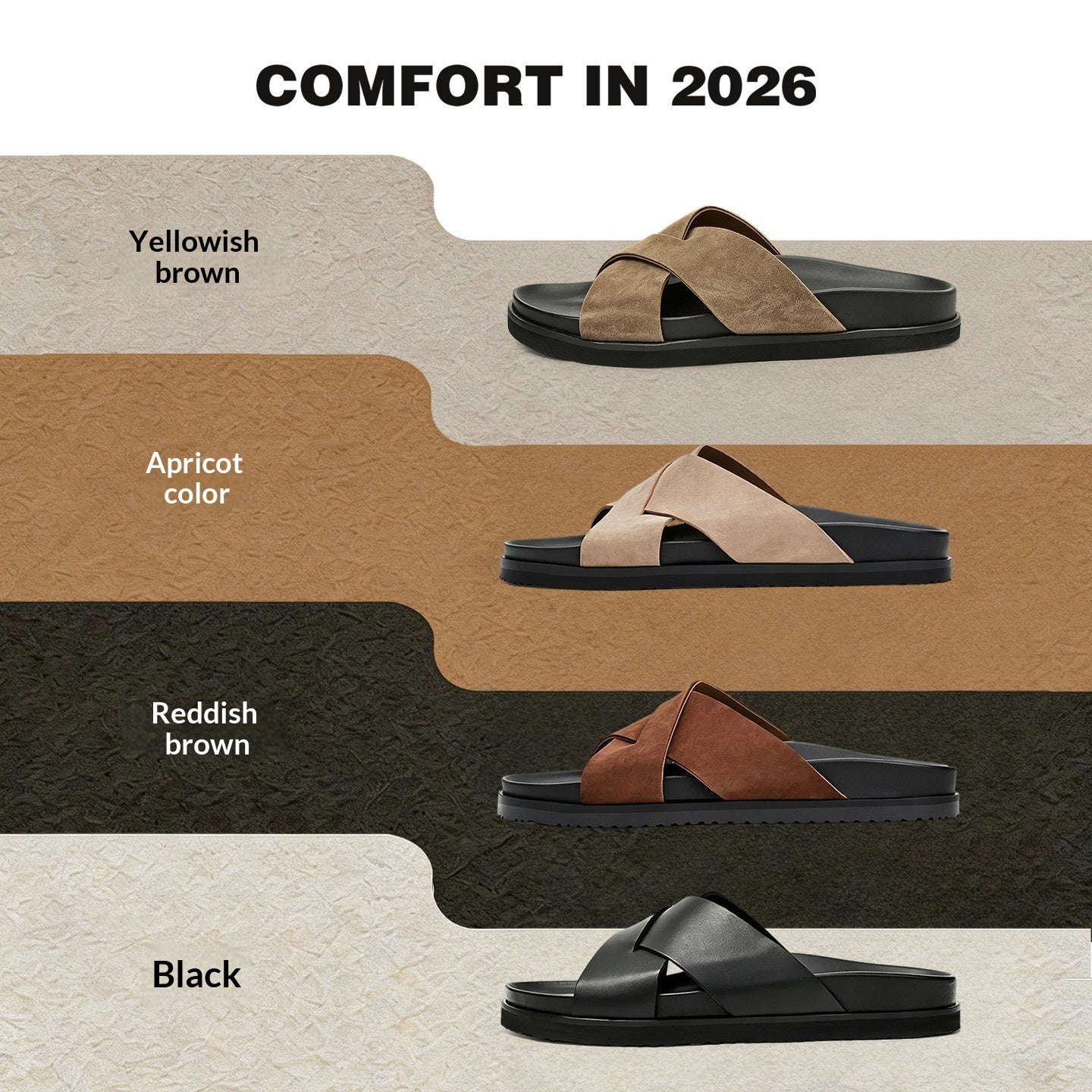 Atmungsaktive offene Sommer-Pantoletten für Herren