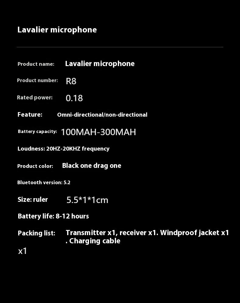 Kabelloses Bluetooth Mikrofon mit Halleffekt