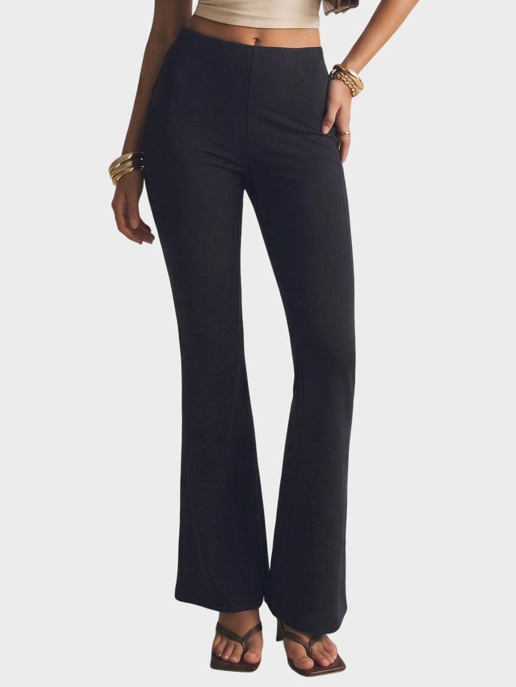 High-Waist Bootcut Sporthose für Damen