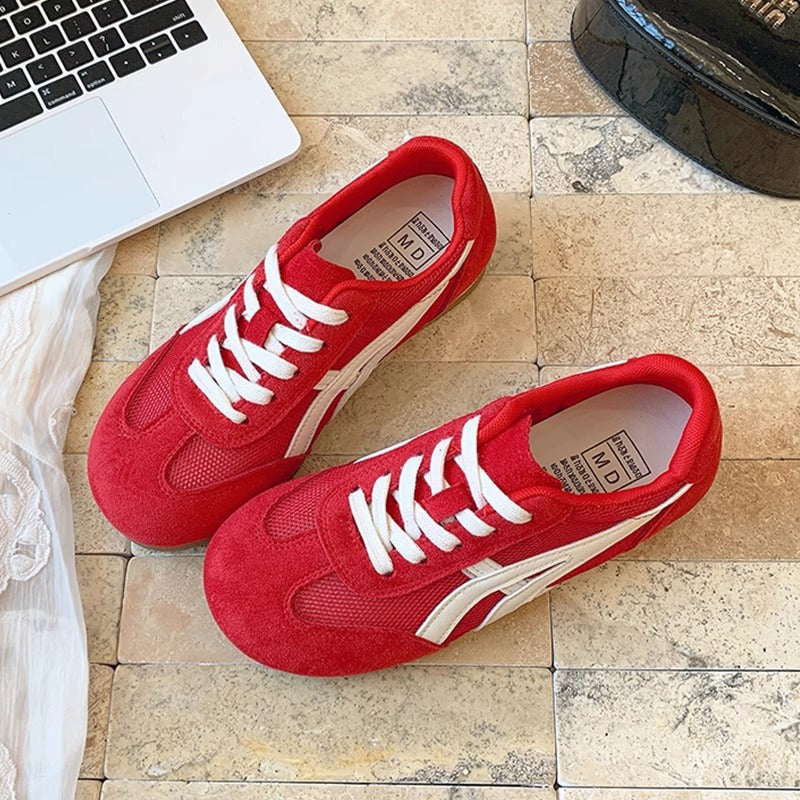 Frauenleder Cortez Schuhe mit atmungsaktivem Mesh
