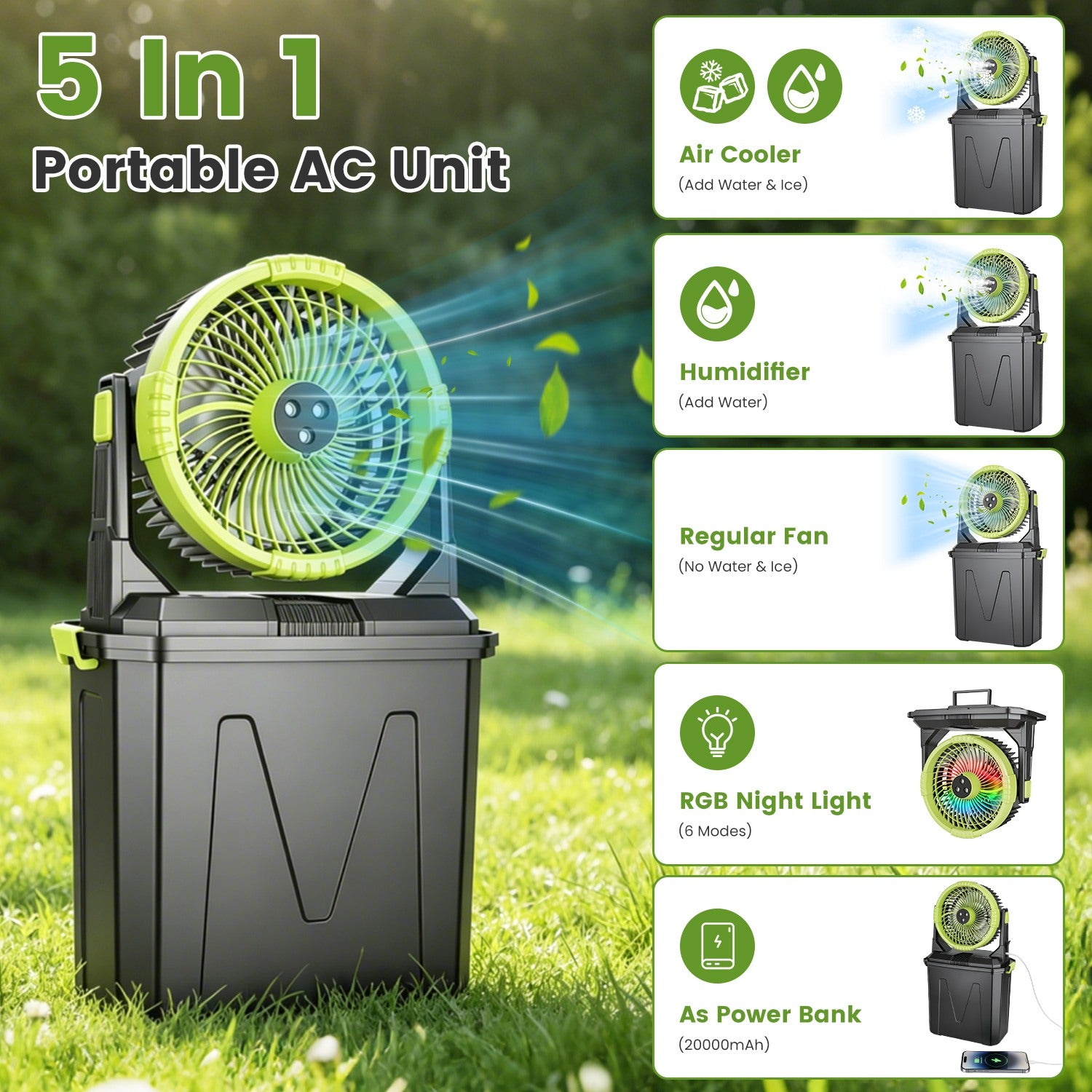Misting-Fan mit 5 Funktionen