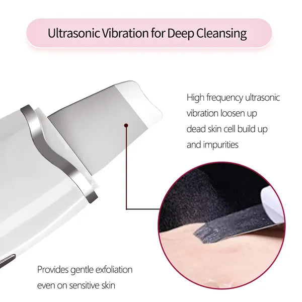 3-in-1 Ultraschall-Gesichtsspatel für Tiefenreinigung