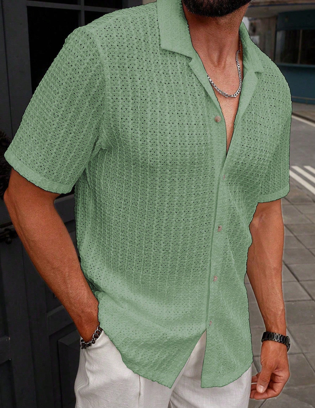 Freizeit-Shirt mit Streifenmuster – Bild 7 | LuxeStyle