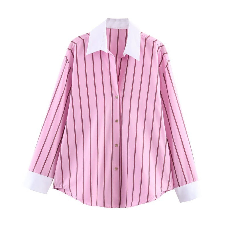 Gestreifte Loose-Fit Bluse für Damen – Bild 1 | LuxeStyle
