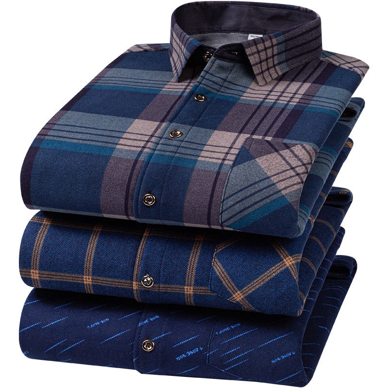 Warmes Langarmhemd mit Fleece-Futter für Herren – Bild 4 | LuxeStyle