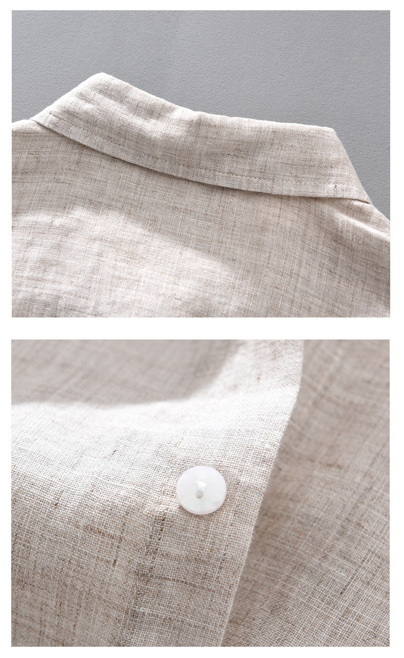 Leinen-Shirt in Hellblau – locker geschnitten – Bild 5 | LuxeStyle
