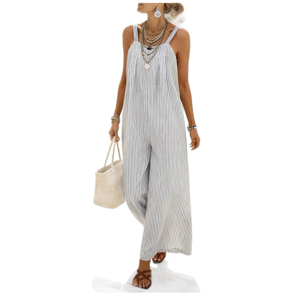 Gestreiftes ärmelloses Damenkleid – Bild 3 | LuxeStyle