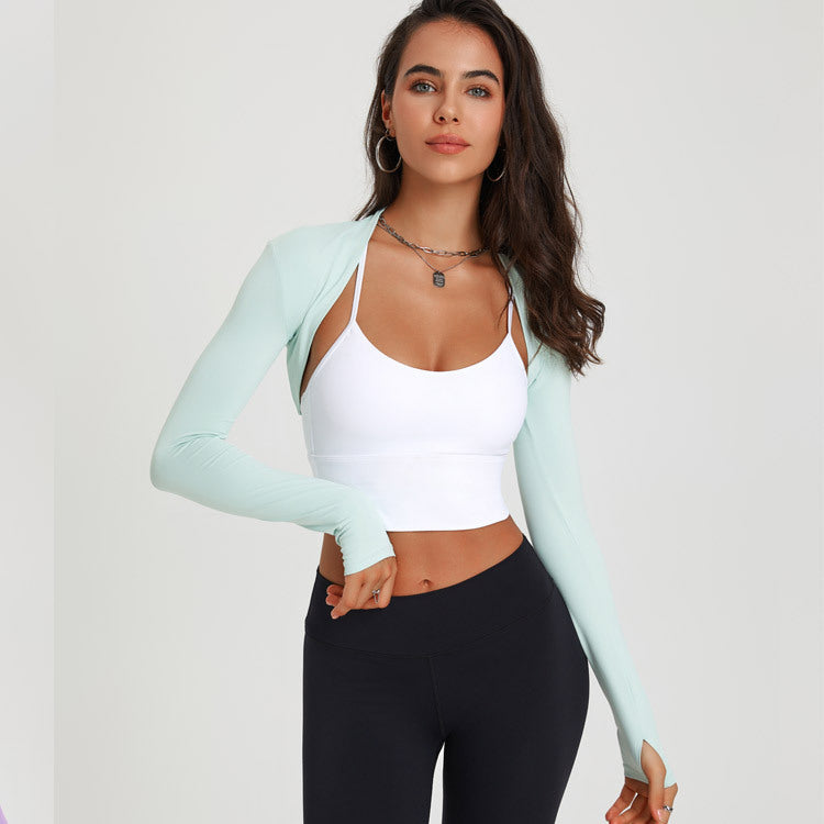 Sportliches Langarm-Shrug für Yoga & Tanz – Ansicht 3