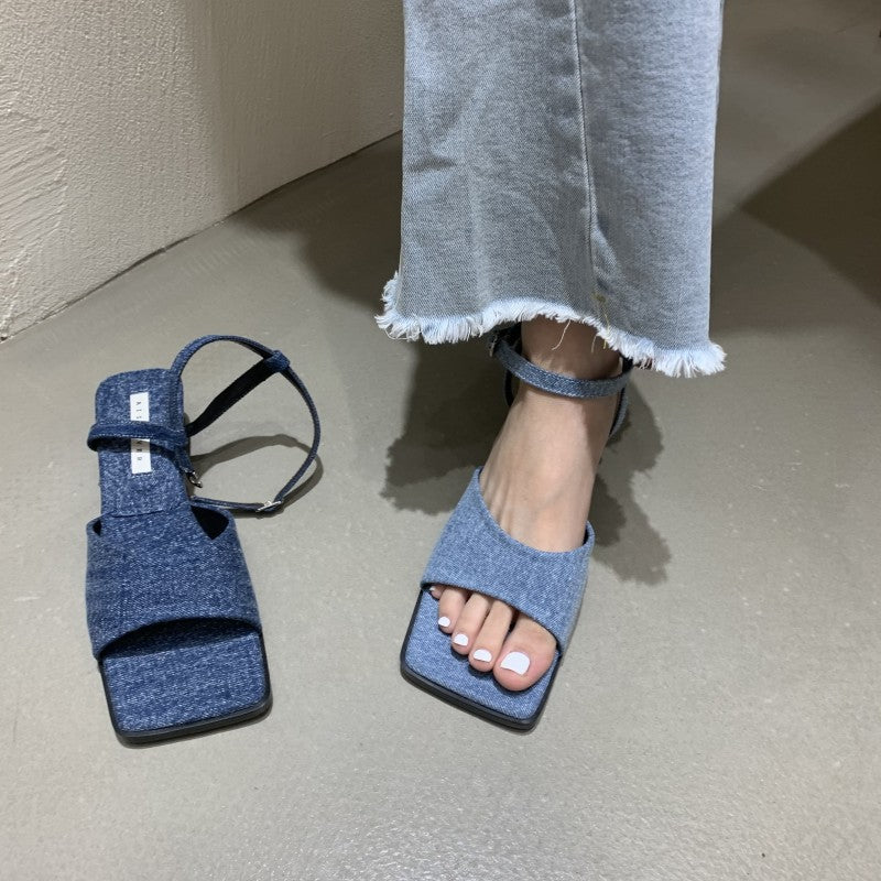 Bunte High-Heel-Sandalen mit Schnürverschluss – Bild 2 | LuxeStyle