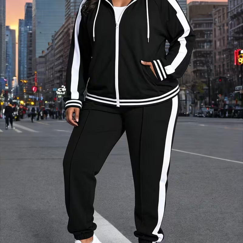 Zweiteiliger Hoodie & Jogginghosen Trainingsanzug – Bild 2 | LuxeStyle