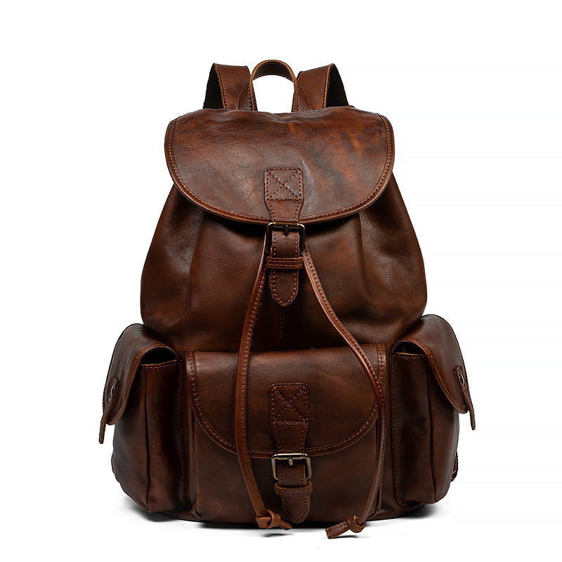 Echtes Leder Retro Rucksack – Bild 6 | LuxeStyle