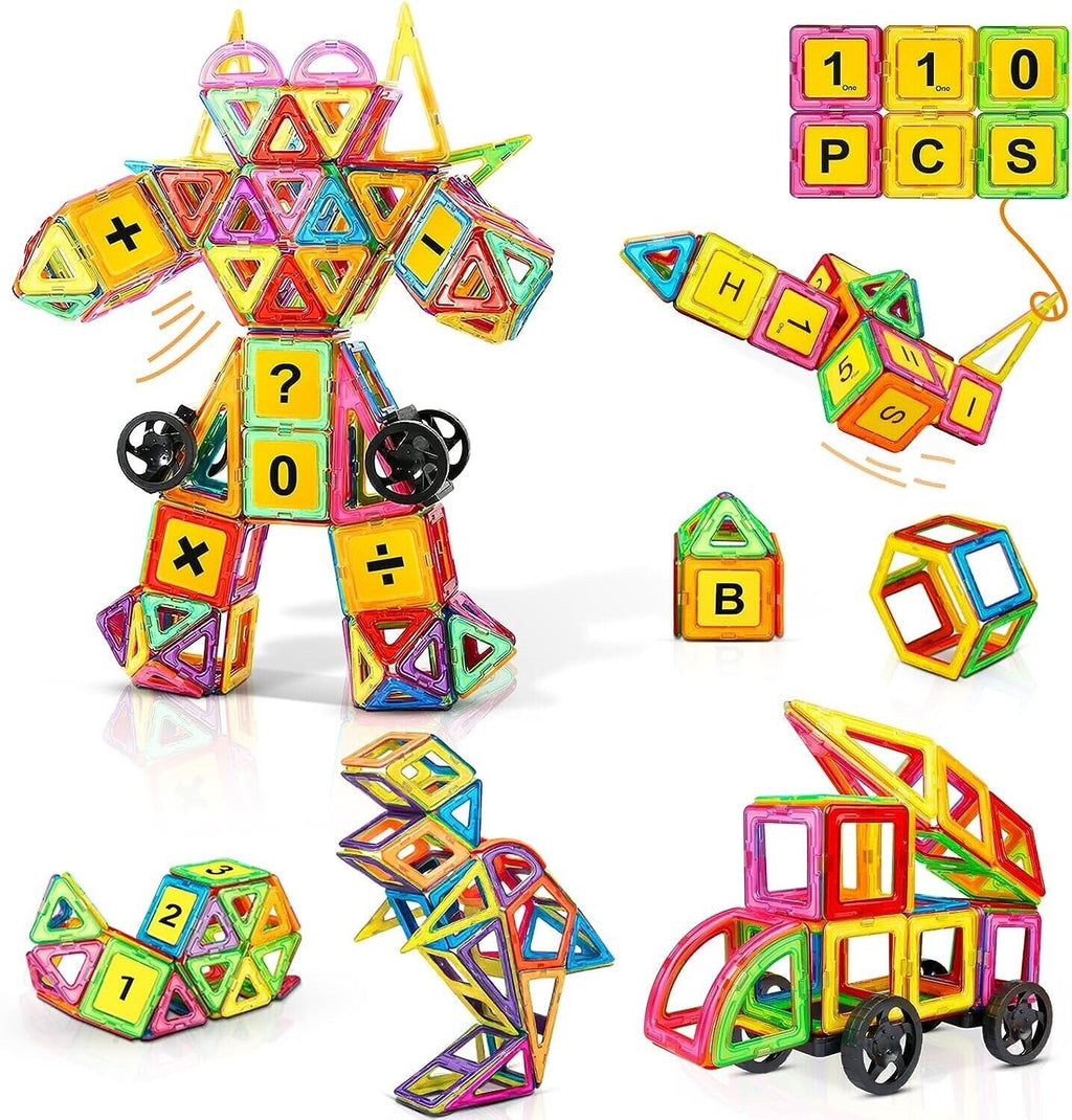 110-teiliges Magnet-Bausteine-Set für Kinder
