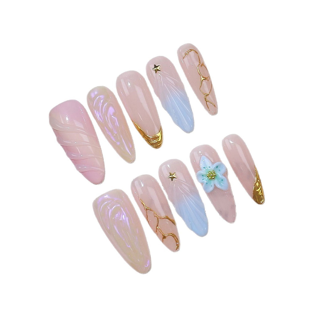 Hawaii Mandel-Nagelset mit Muschel-Design – Bild 2 | LuxeStyle