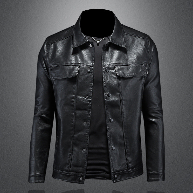 Herren Kunstlederjacke im Motorrad-Stil – Bild 2 | LuxeStyle