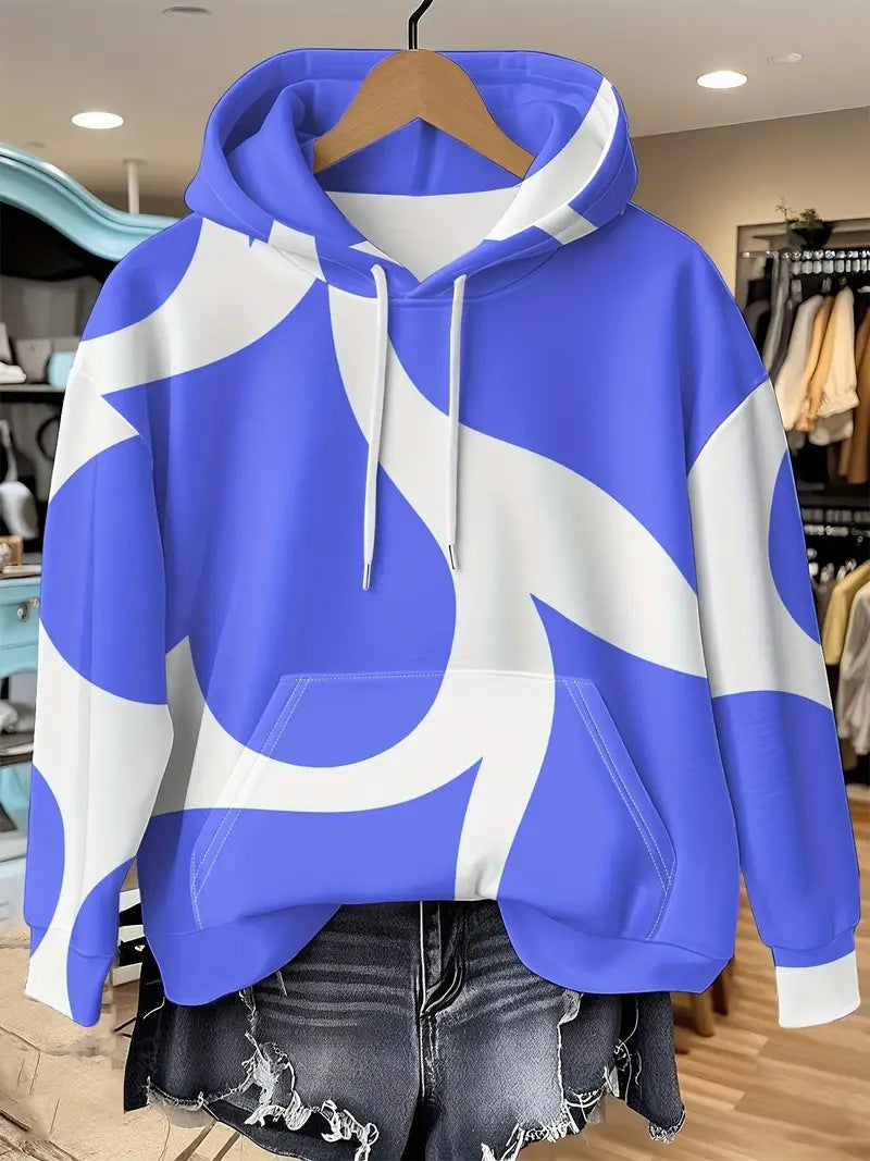 Kapuzenpullover mit 3D-Print für Damen