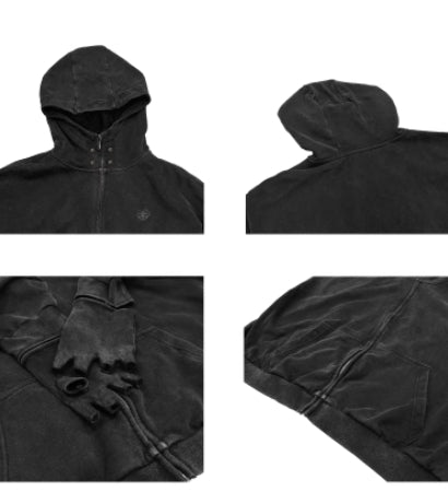 Kapuzenpullover mit Boxhandschuh-Stickerei – Bild 4 | LuxeStyle