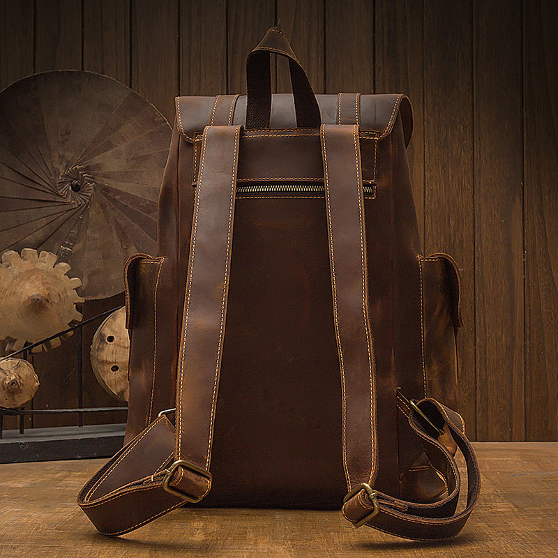 Retro Lederrucksack für Herren