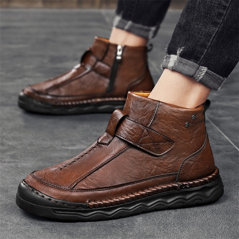 Herren Cargo Boots aus PU-Leder