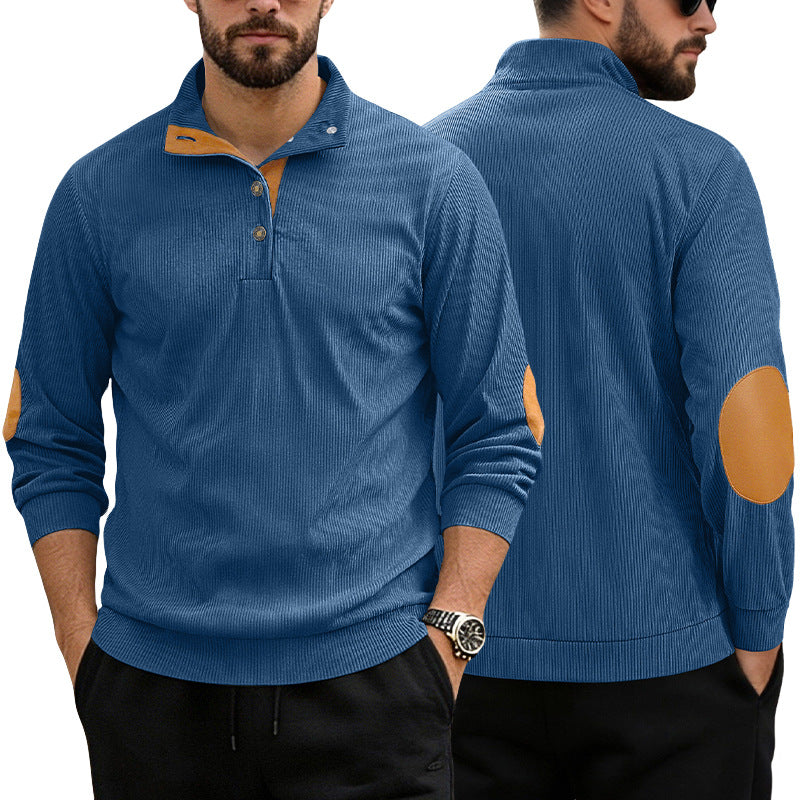 Herren Cord Pullover Langarm Sweatshirt – Bild 12 | LuxeStyle