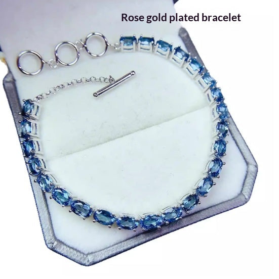 Armband mit London Blautopas & 925er Silber – Bild 8 | LuxeStyle