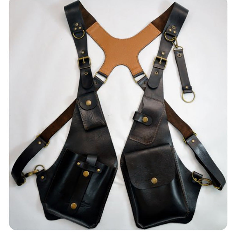 Retro Leder Schultertasche