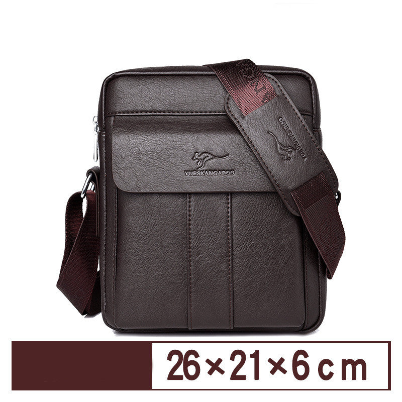 Schultertasche Herren aus PU-Leder, schwarz – Bild 2 | LuxeStyle
