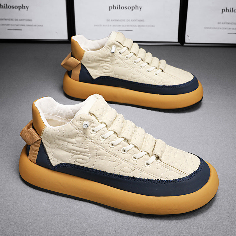 Leder-Sneaker mit Elastikband – Bild 7 | LuxeStyle