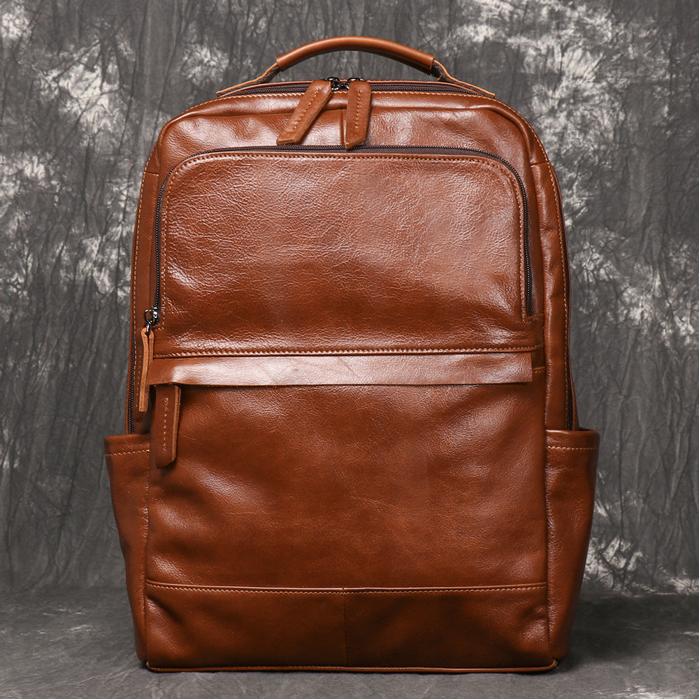 Retro Lederrucksack aus Vollnarbenleder