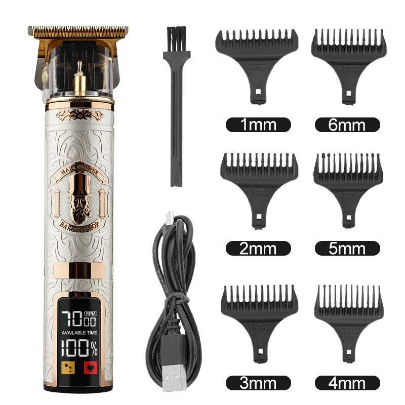 Retro-Haartrimmer mit Öl-Kopfgravierung