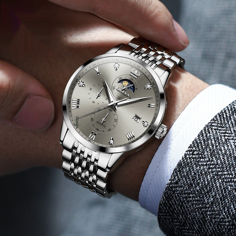 Business Herrenuhr mit Multifunktionsanzeige