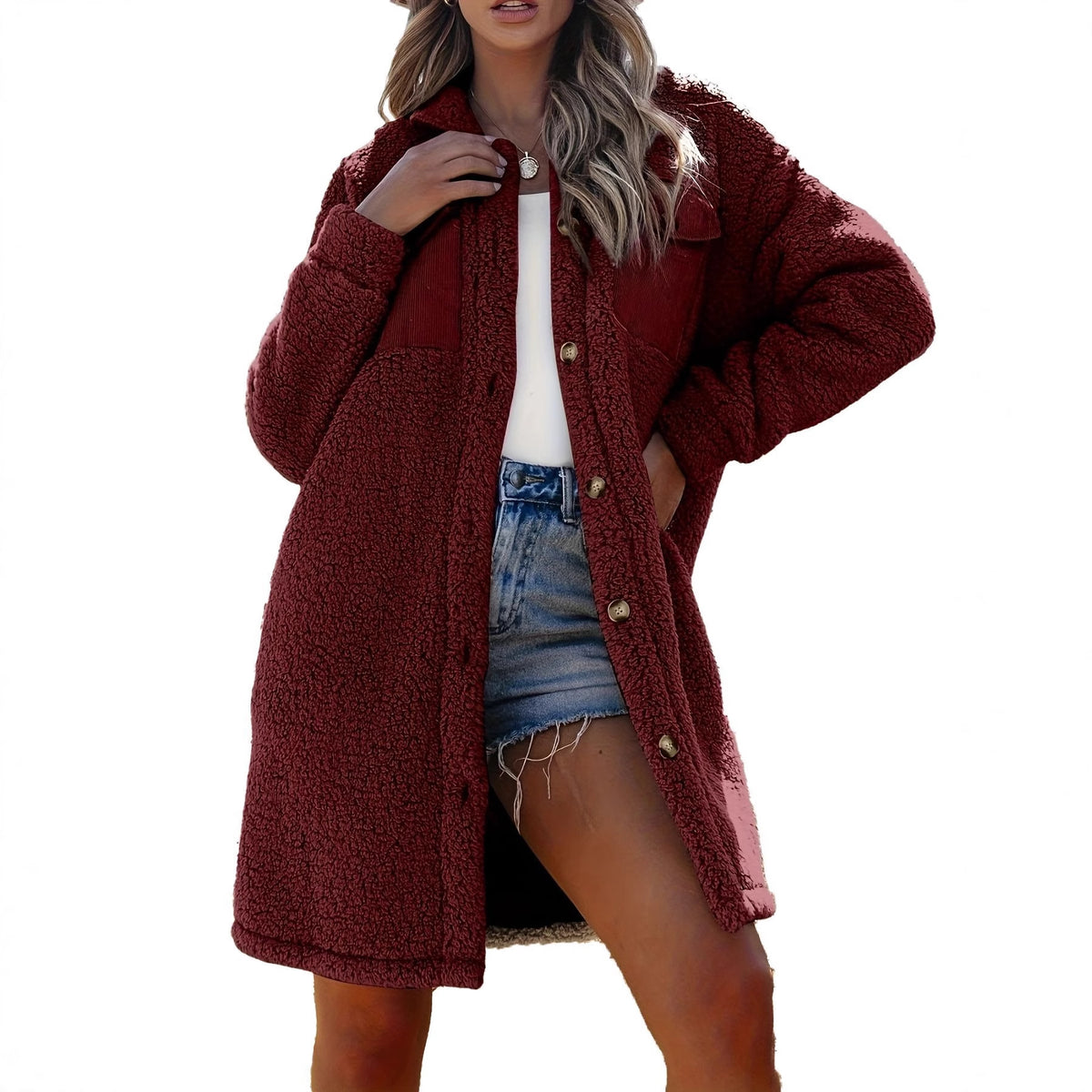 Locker geschnittener Lammwollmantel | LuxeStyle