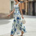 Strandkleid ärmellos mit Print