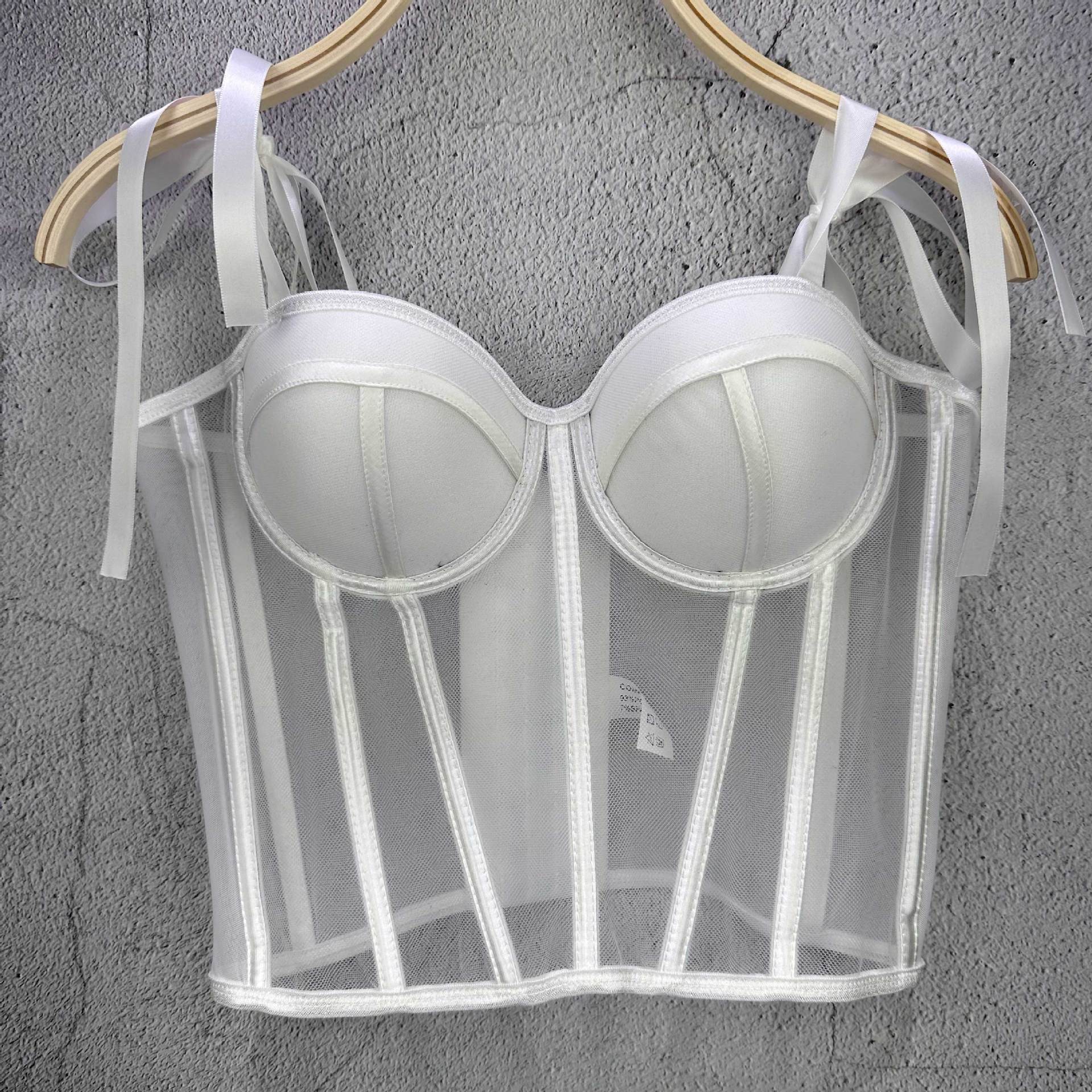 Bandeau-Top mit Taillenschnürung