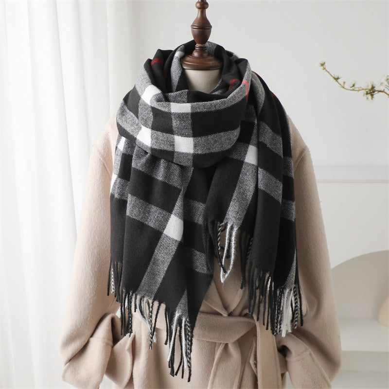 Kashmirähnlicher Karomuster-Schal | LuxeStyle