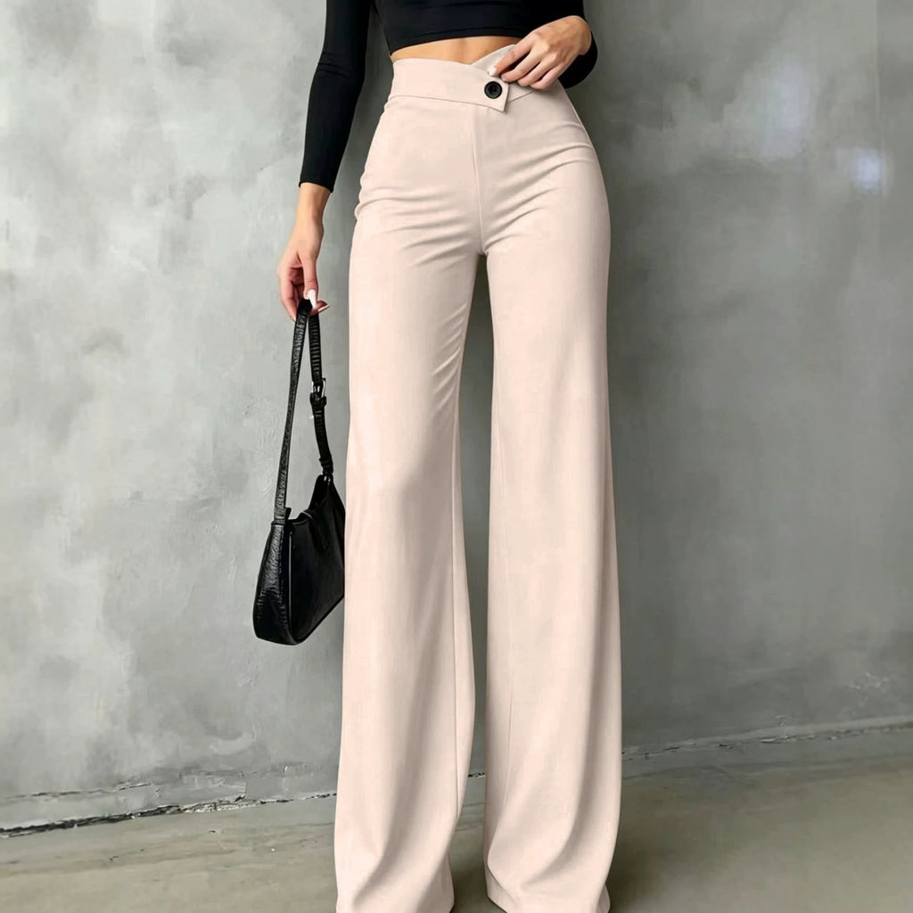 Elegante High-Waist Hose mit weitem Bein