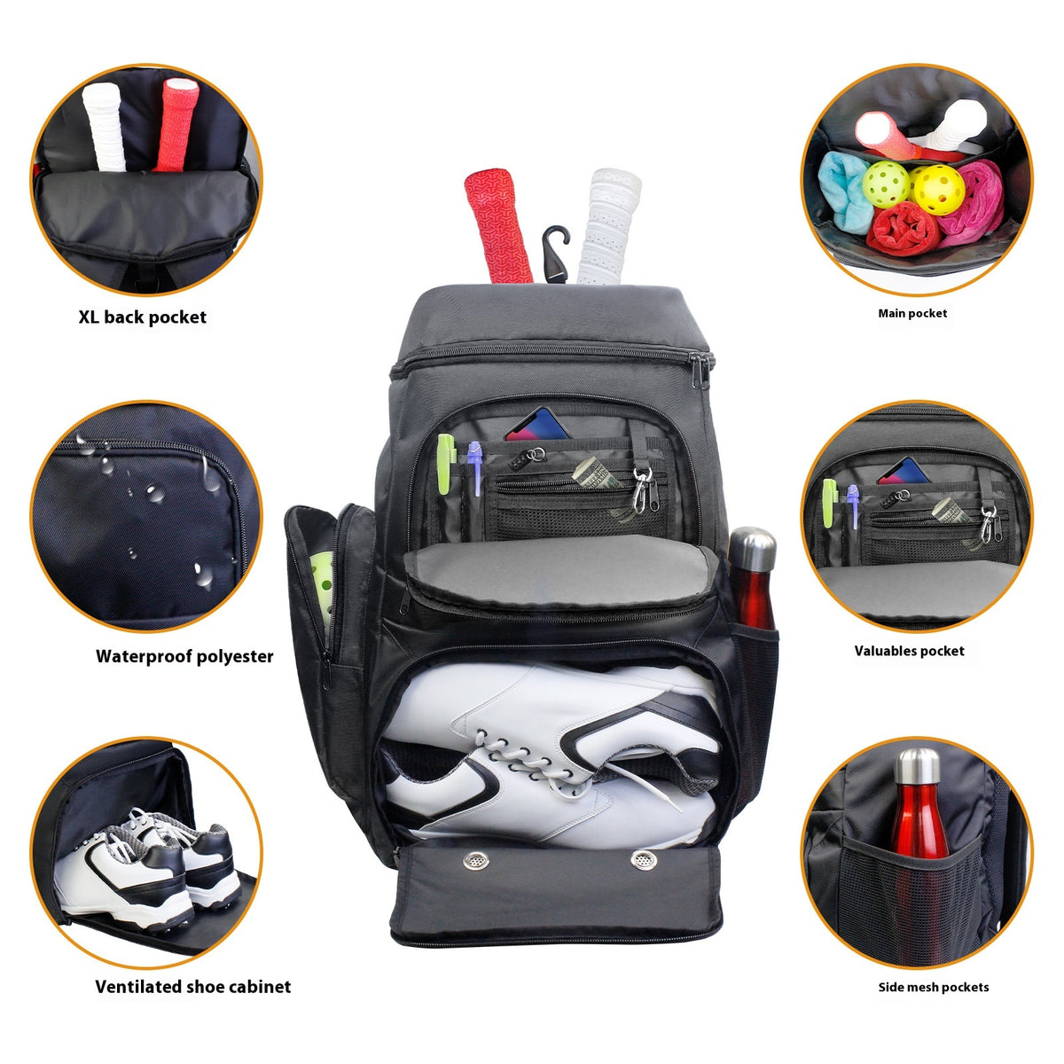 Sportrucksack für Schläger – Grosses Fassungsvermögen | LuxeStyle