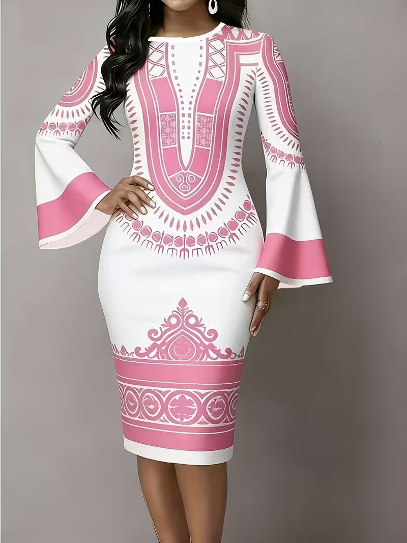 Rundhalsausschnitt Kleid