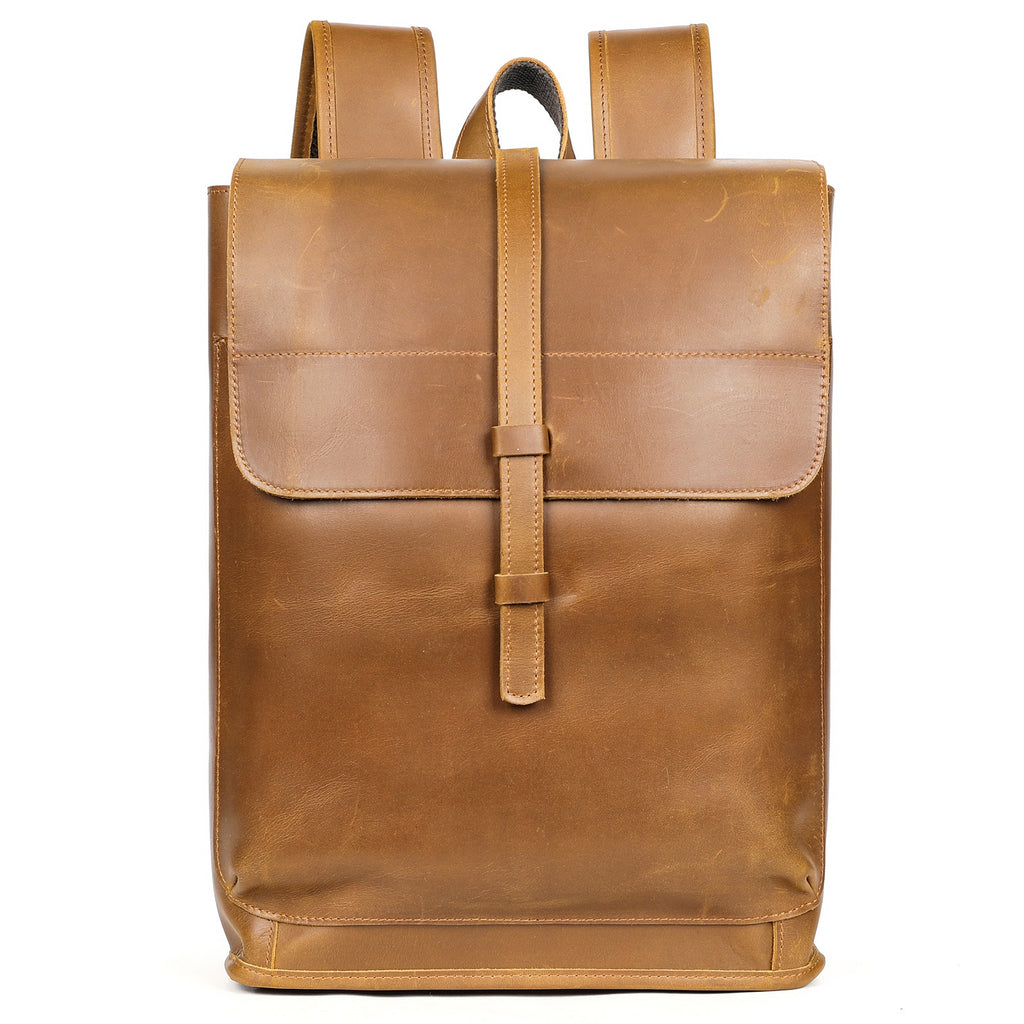 Leder-Reise-Laptop-Rucksack