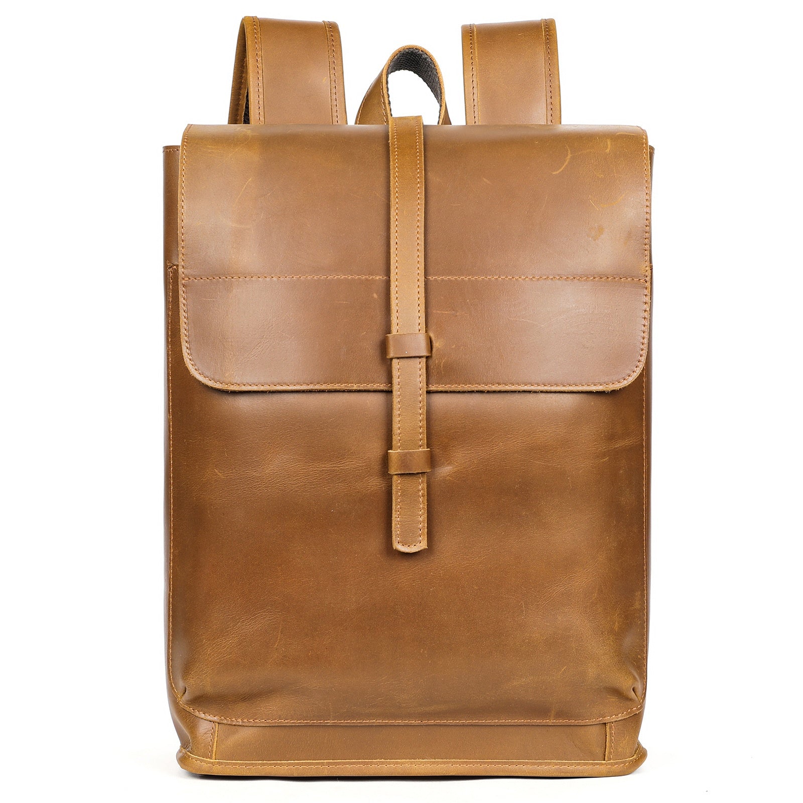 Leder-Reise-Laptop-Rucksack