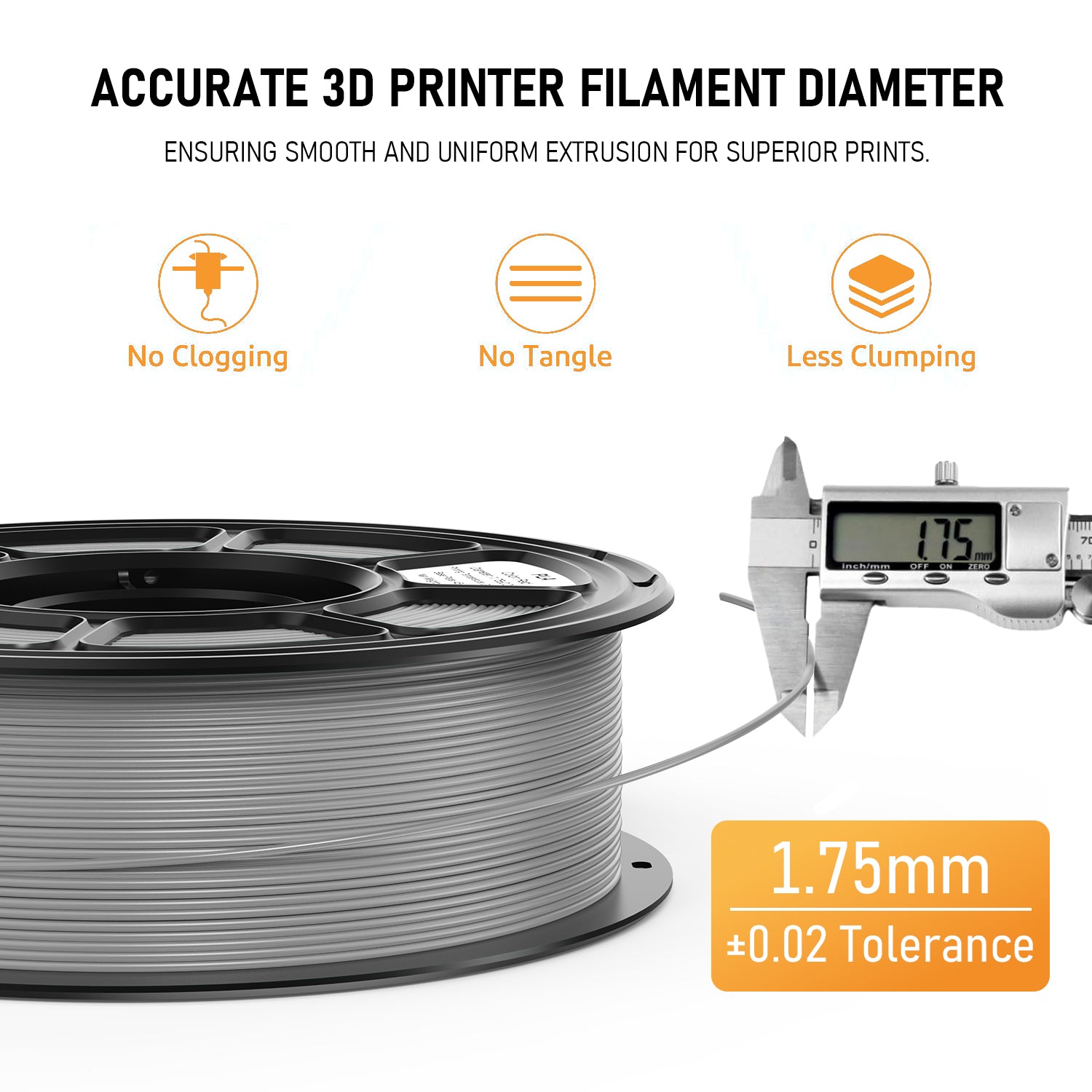 Seiden-PLA Filament 1.75mm, 1.1kg, Glanz-Finish