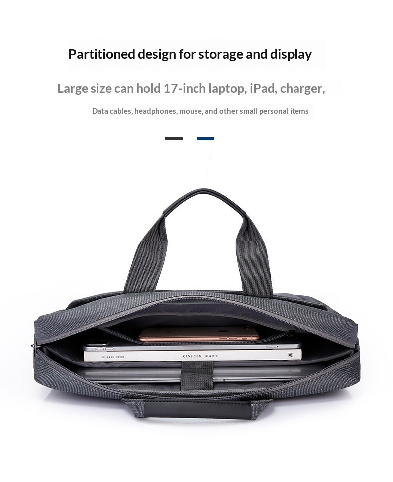 Business Laptop-Aktentasche aus Oxford-Stoff