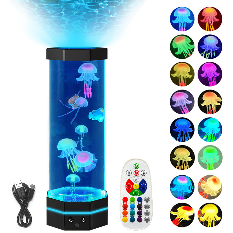 Quallen-Lava-Lampe mit 17 Farben