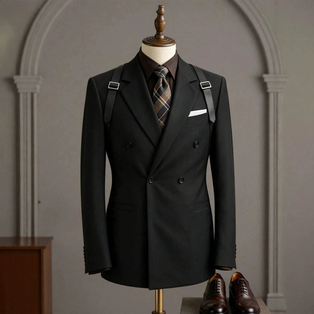 Herren Sakko Slim Fit – Schwarz – Ansicht 2