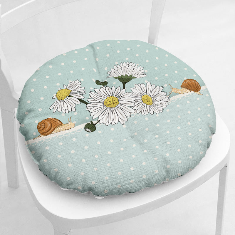 Sitzkissen Daisy aus Baumwoll-Leinen